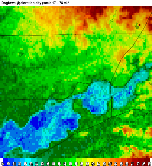 Dogtown elevation map