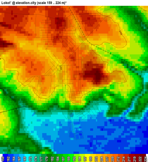 Lokot’ elevation map