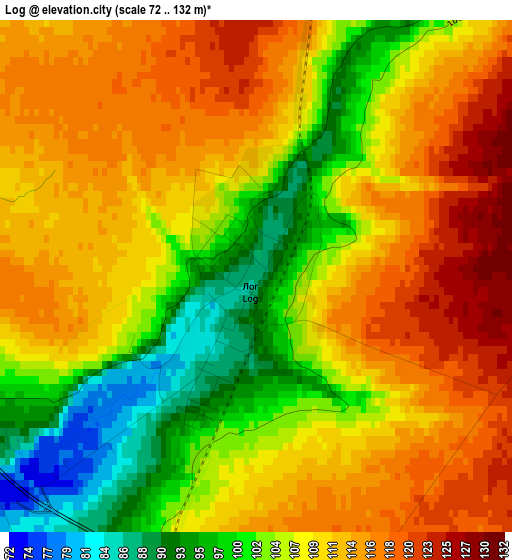 Log elevation map