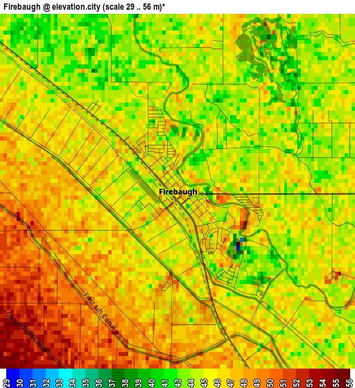 Firebaugh elevation map