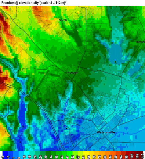 Freedom elevation map