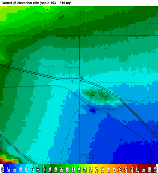 Garnet elevation map