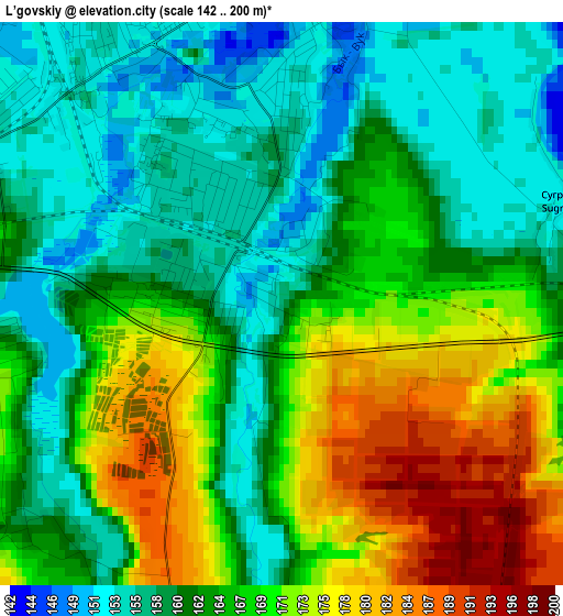 L’govskiy elevation map