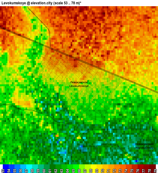 Levokumskoye elevation map