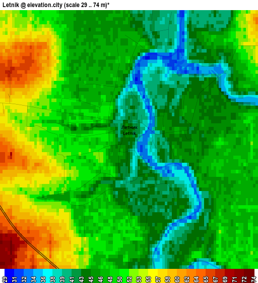 Letnik elevation map