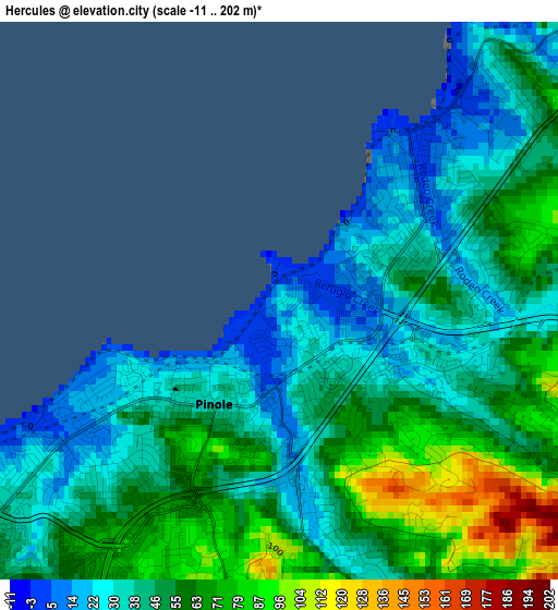 Hercules elevation map