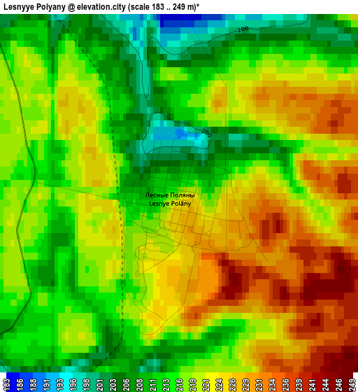 Lesnyye Polyany elevation map