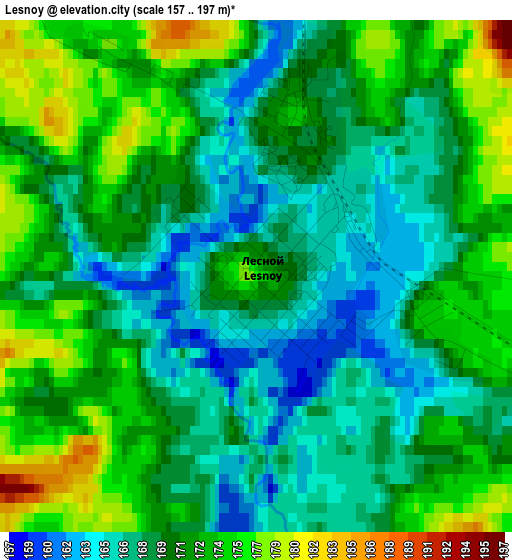 Lesnoy elevation map