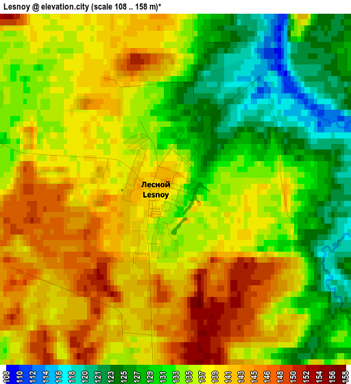 Lesnoy elevation map