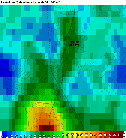 Leskolovo elevation map