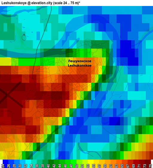 Leshukonskoye elevation map