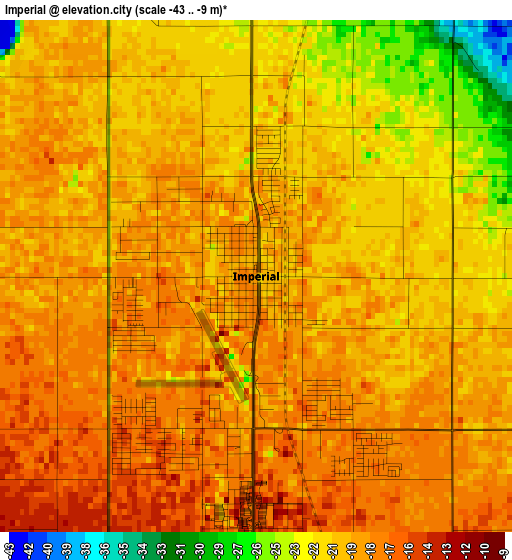 Imperial elevation map