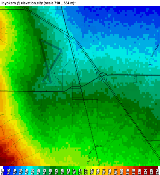 Inyokern elevation map