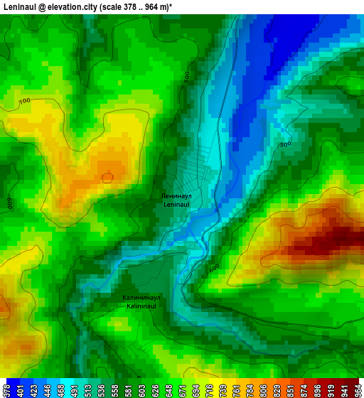 Leninaul elevation map