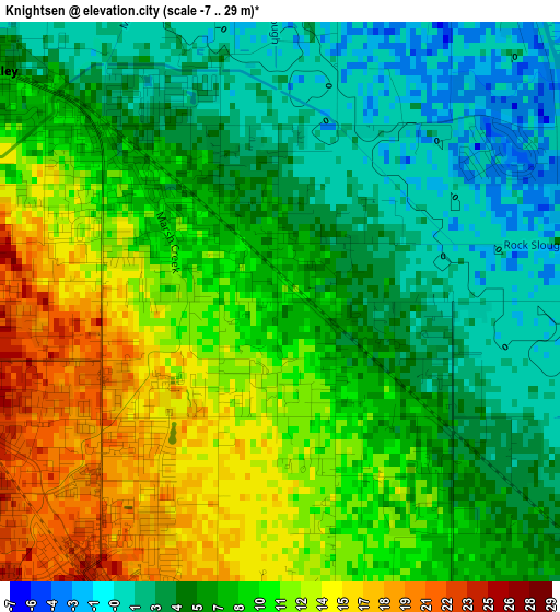 Knightsen elevation map