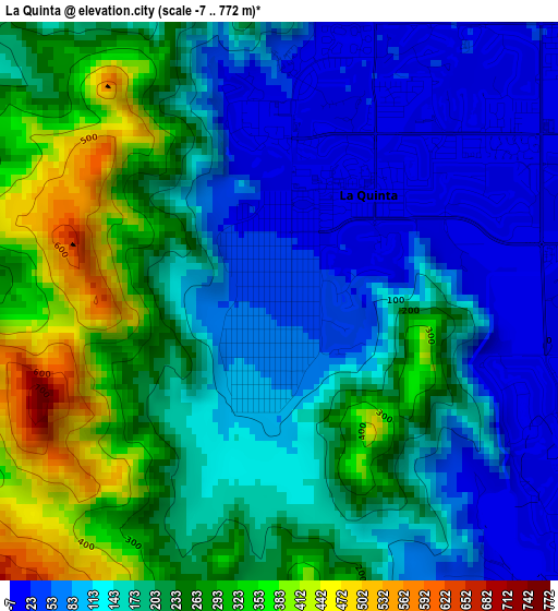 La Quinta elevation map