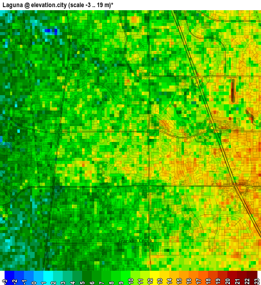 Laguna elevation map