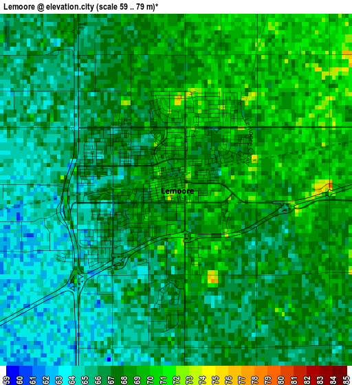 Lemoore elevation map