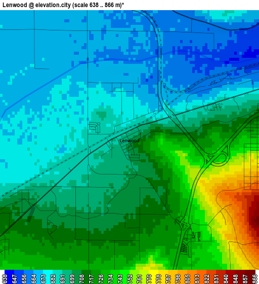 Lenwood elevation map