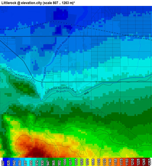 Littlerock elevation map