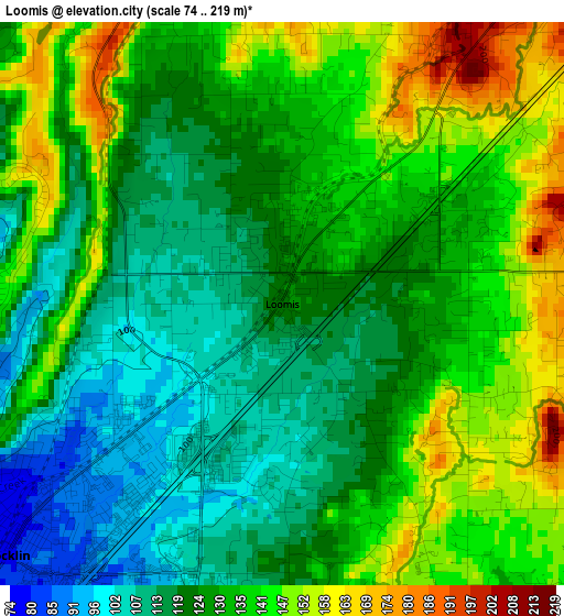 Loomis elevation map