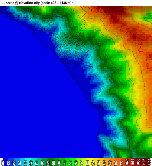 Lucerne elevation map