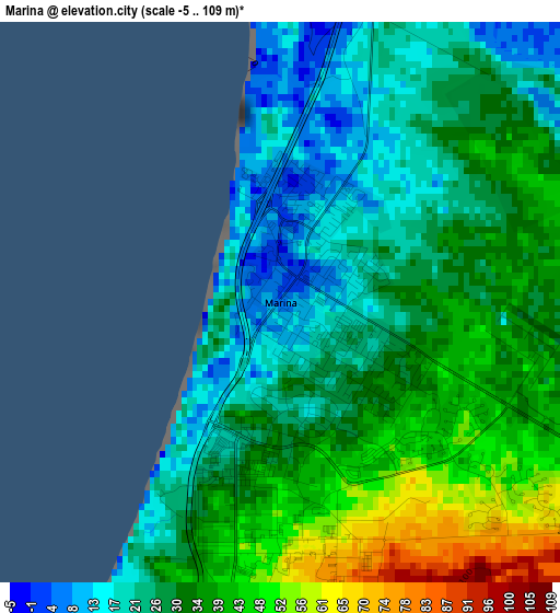 Marina elevation map