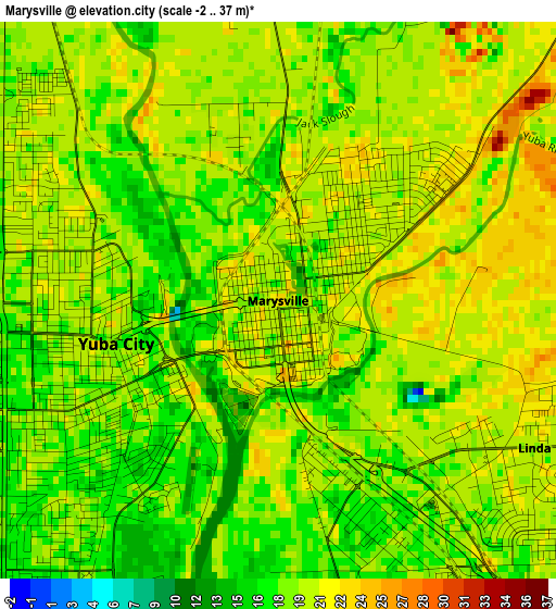 Marysville elevation map