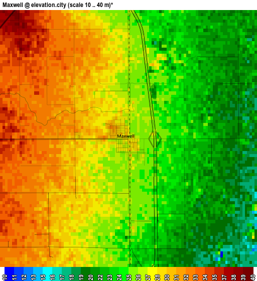 Maxwell elevation map