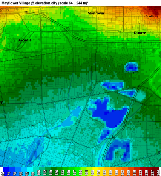 Mayflower Village elevation map