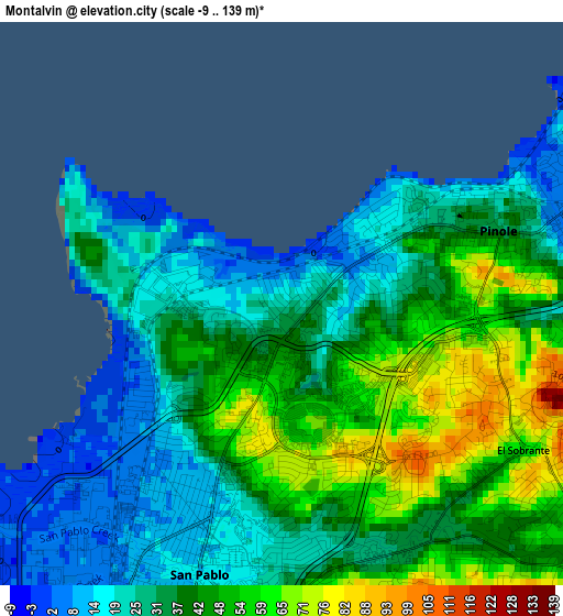 Montalvin elevation map