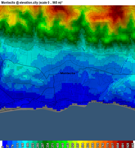 Montecito elevation map