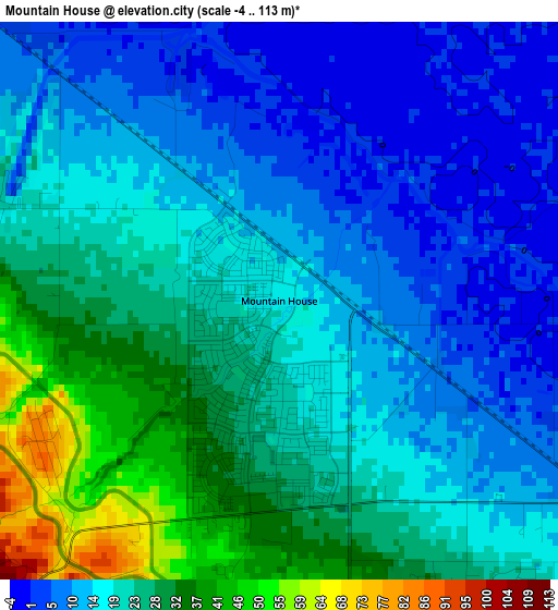 Mountain House elevation map