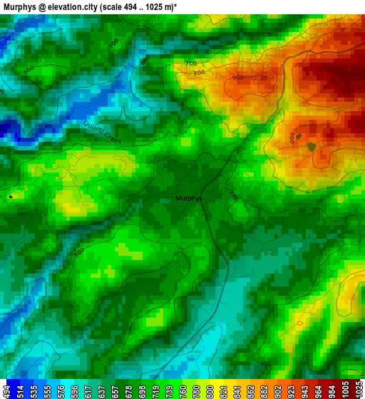 Murphys elevation map