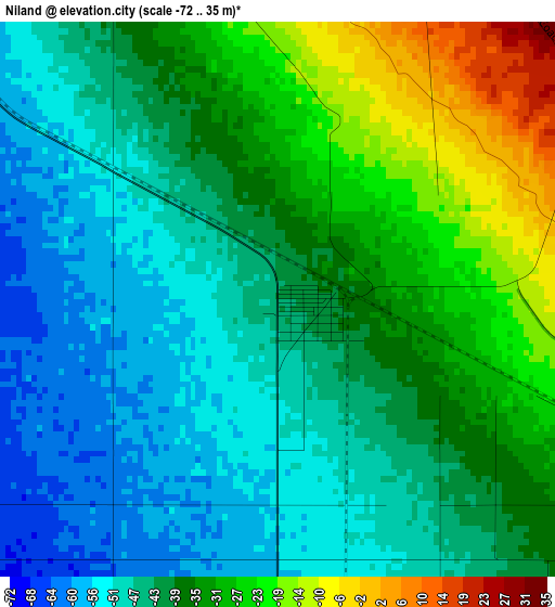 Niland elevation map