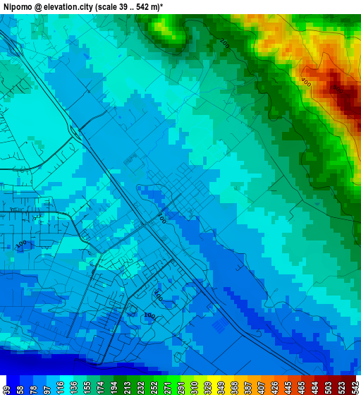 Nipomo elevation map