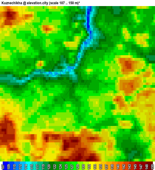 Kuznechikha elevation map