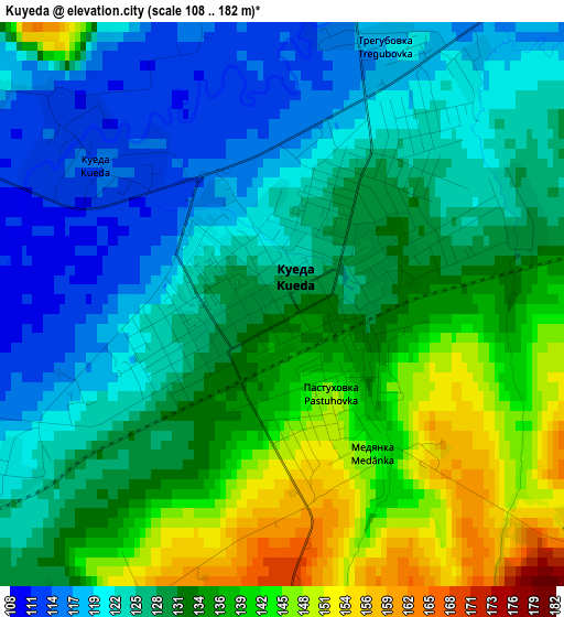 Kuyeda elevation map