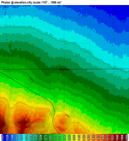 Phelan elevation map