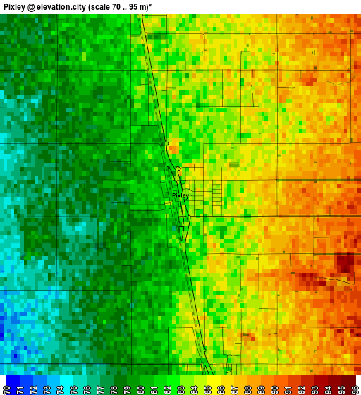 Pixley elevation map