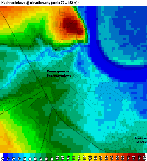 Kushnarënkovo elevation map