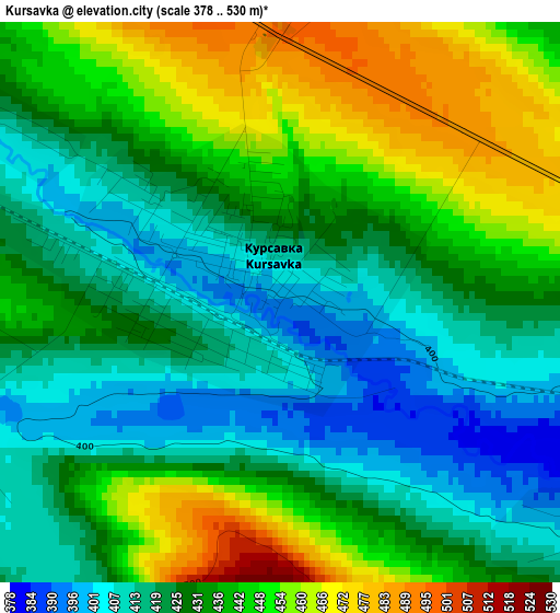 Kursavka elevation map