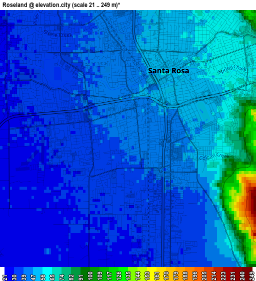 Roseland elevation map