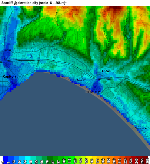 Seacliff elevation map