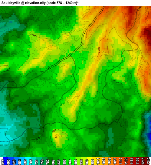 Soulsbyville elevation map