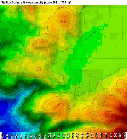 Stallion Springs elevation map