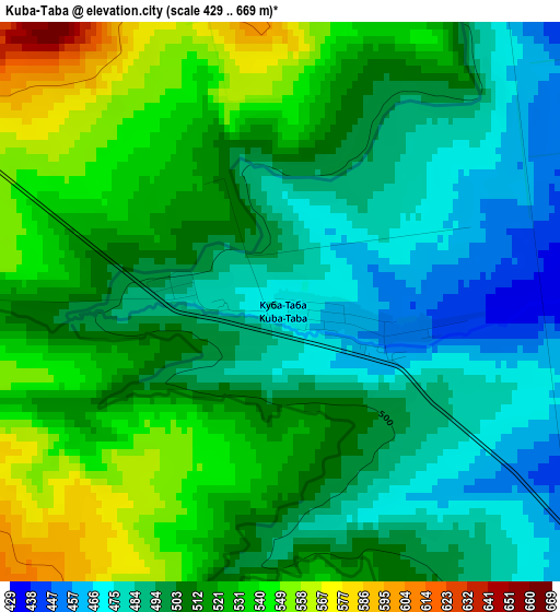 Kuba-Taba elevation map