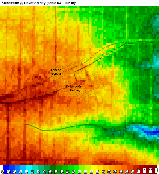 Kubanskiy elevation map