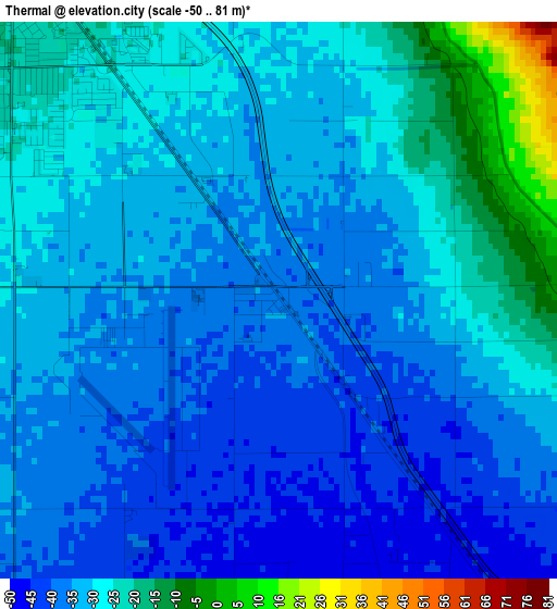 Thermal elevation map