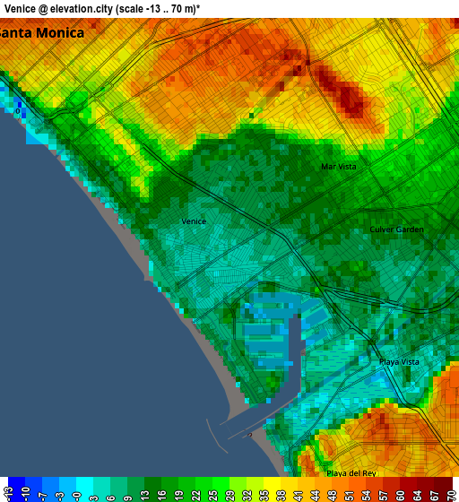 Venice elevation map